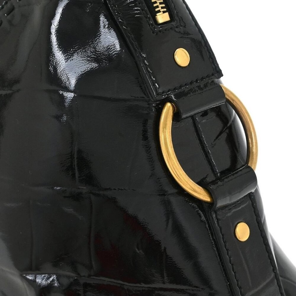 Yves Saint Laurent Black Leather Rive Gauche Muse… - image 4